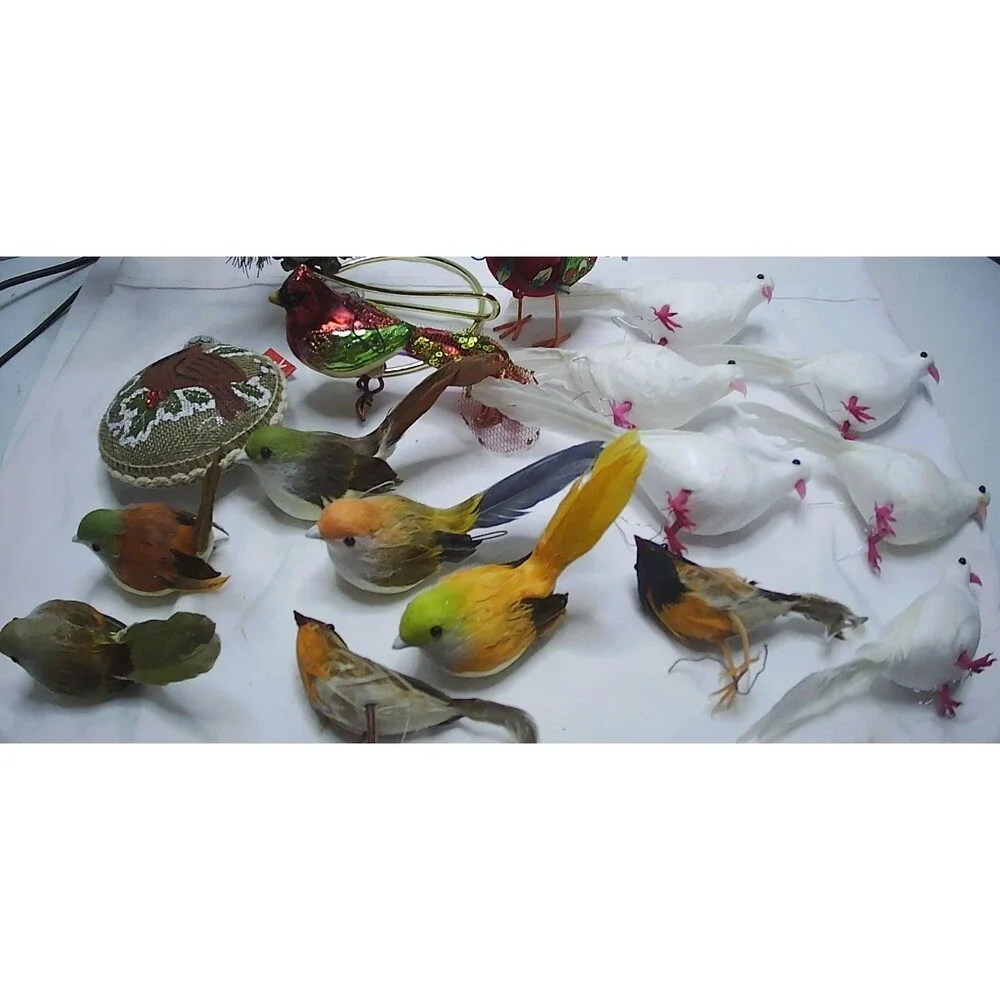 Lot of 20 Bird Ornaments Christmas